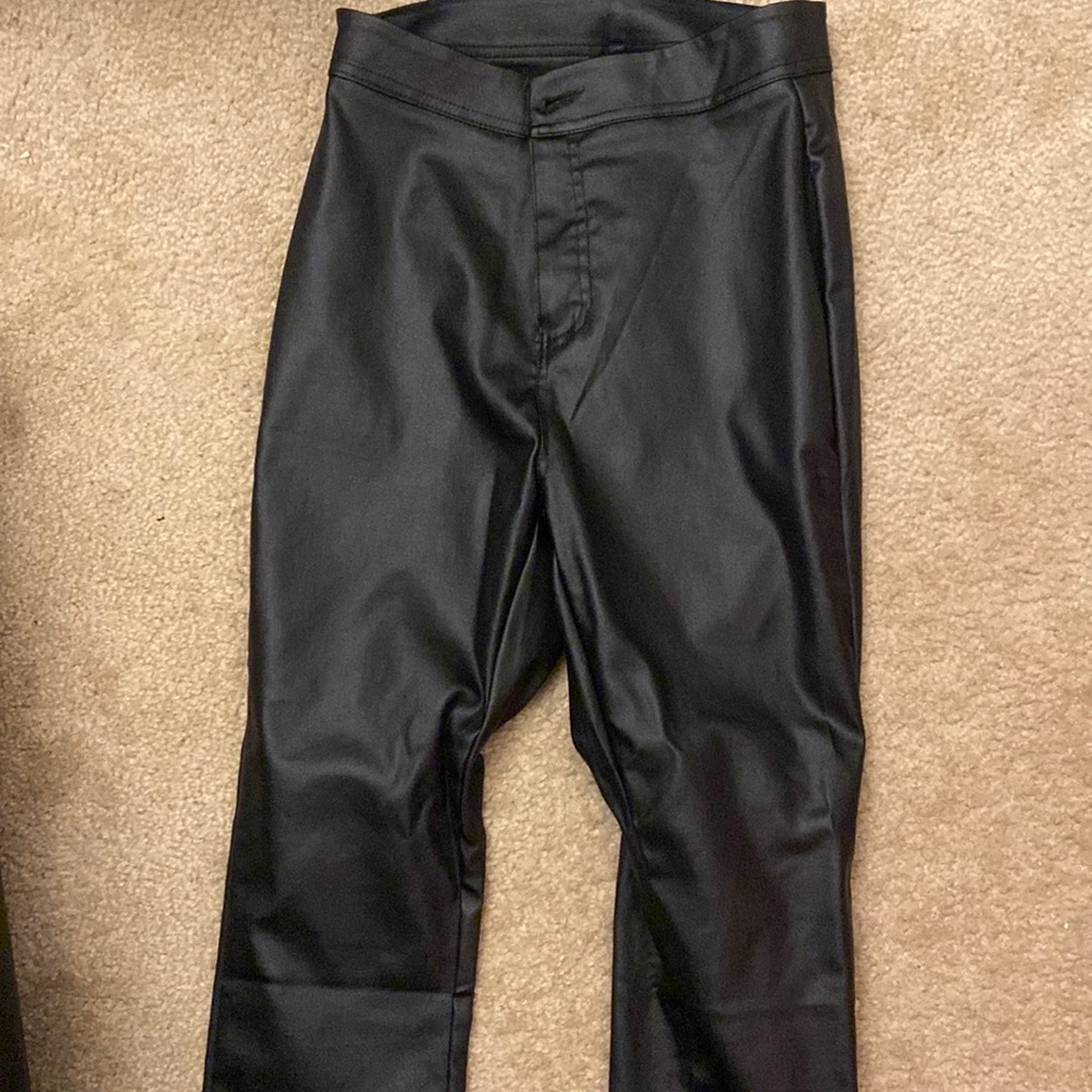 Black Leather Jeans